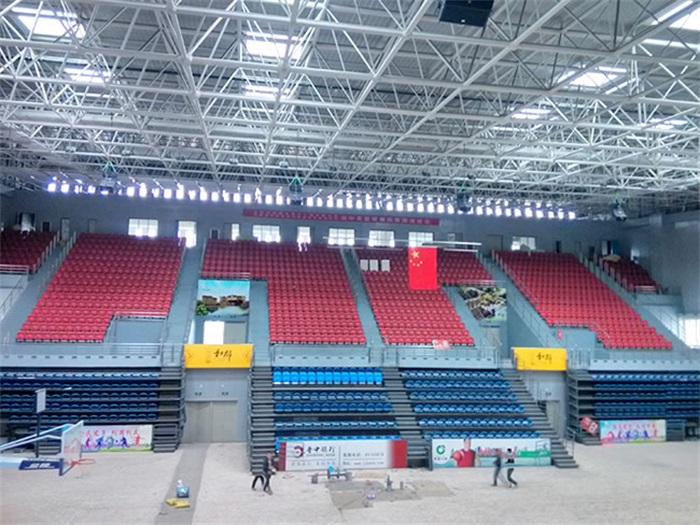 舒兰电厂体育馆网架加工